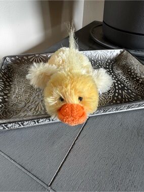 Russ Berrie Billingsworth Yellow Orange Duck Chick Plush Stuffed Animal Vintage